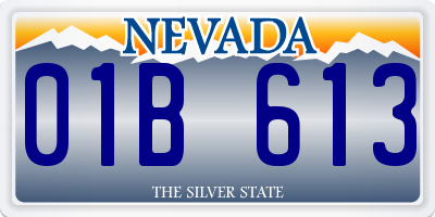 NV license plate 01B613