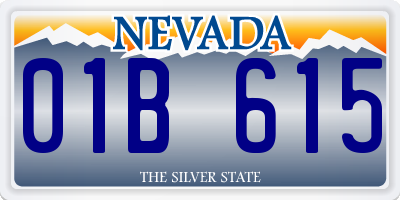NV license plate 01B615
