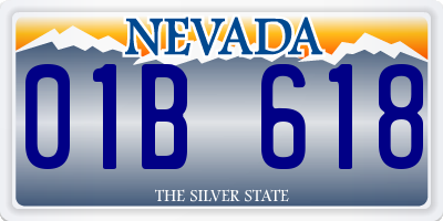 NV license plate 01B618