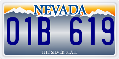 NV license plate 01B619