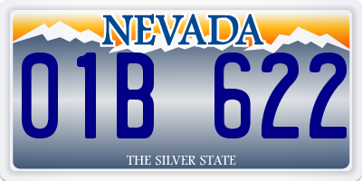 NV license plate 01B622