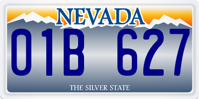 NV license plate 01B627