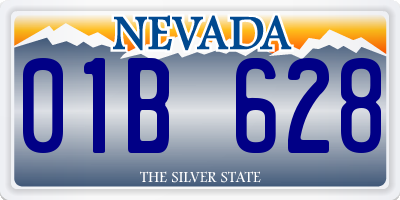 NV license plate 01B628