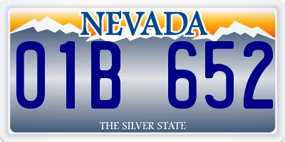 NV license plate 01B652