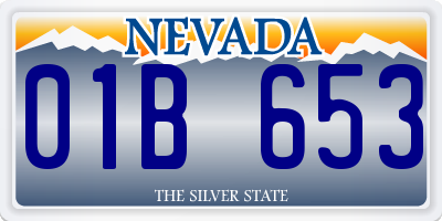 NV license plate 01B653