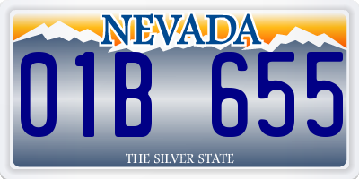 NV license plate 01B655