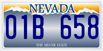 NV license plate 01B658