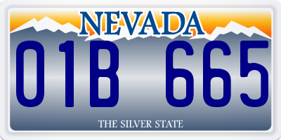 NV license plate 01B665