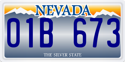 NV license plate 01B673
