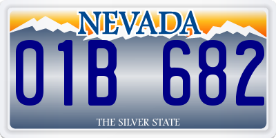 NV license plate 01B682