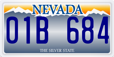 NV license plate 01B684