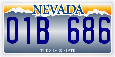 NV license plate 01B686