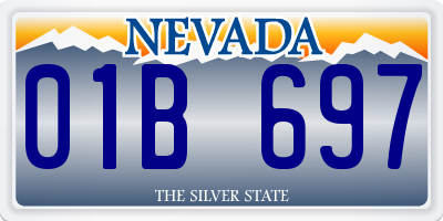 NV license plate 01B697