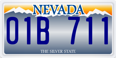 NV license plate 01B711