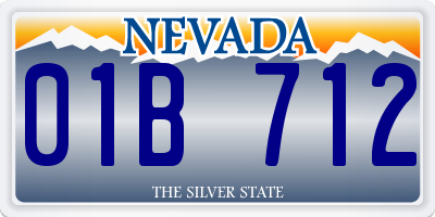 NV license plate 01B712