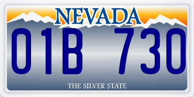 NV license plate 01B730