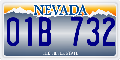 NV license plate 01B732