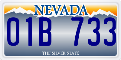 NV license plate 01B733