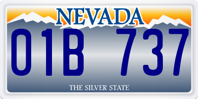 NV license plate 01B737