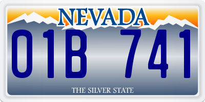 NV license plate 01B741