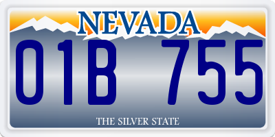 NV license plate 01B755