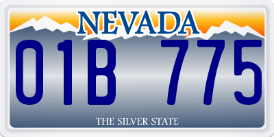 NV license plate 01B775