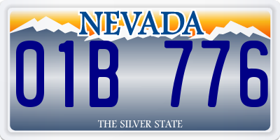 NV license plate 01B776