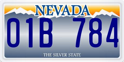 NV license plate 01B784