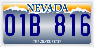 NV license plate 01B816