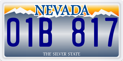 NV license plate 01B817