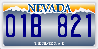 NV license plate 01B821
