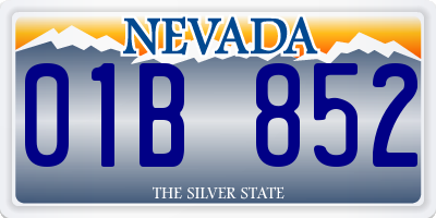 NV license plate 01B852