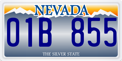 NV license plate 01B855