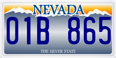NV license plate 01B865