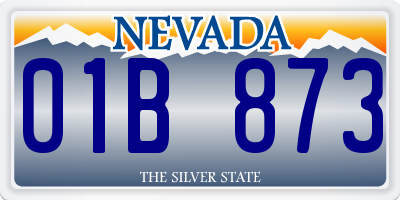 NV license plate 01B873