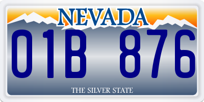 NV license plate 01B876