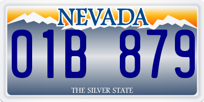 NV license plate 01B879