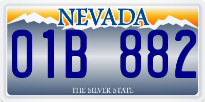 NV license plate 01B882