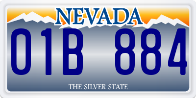 NV license plate 01B884