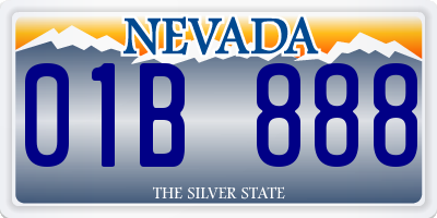 NV license plate 01B888