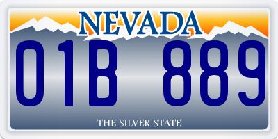 NV license plate 01B889