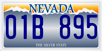 NV license plate 01B895