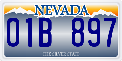 NV license plate 01B897