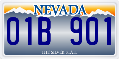 NV license plate 01B901