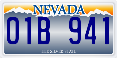 NV license plate 01B941