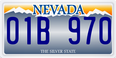 NV license plate 01B970