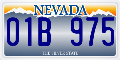 NV license plate 01B975