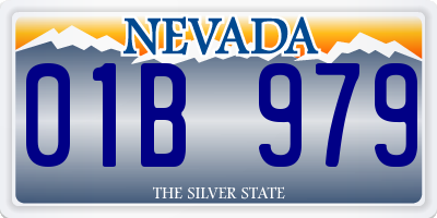 NV license plate 01B979