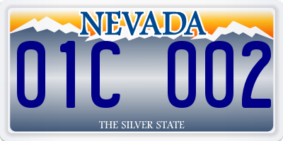 NV license plate 01C002