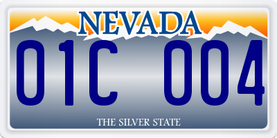 NV license plate 01C004